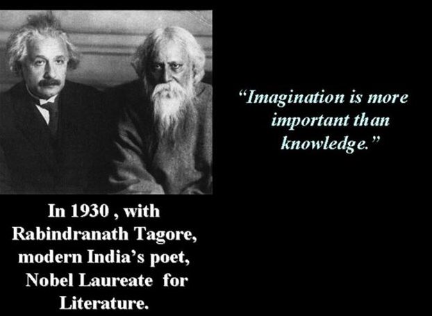 Albert Einstein and Rabindra Nath Tagore